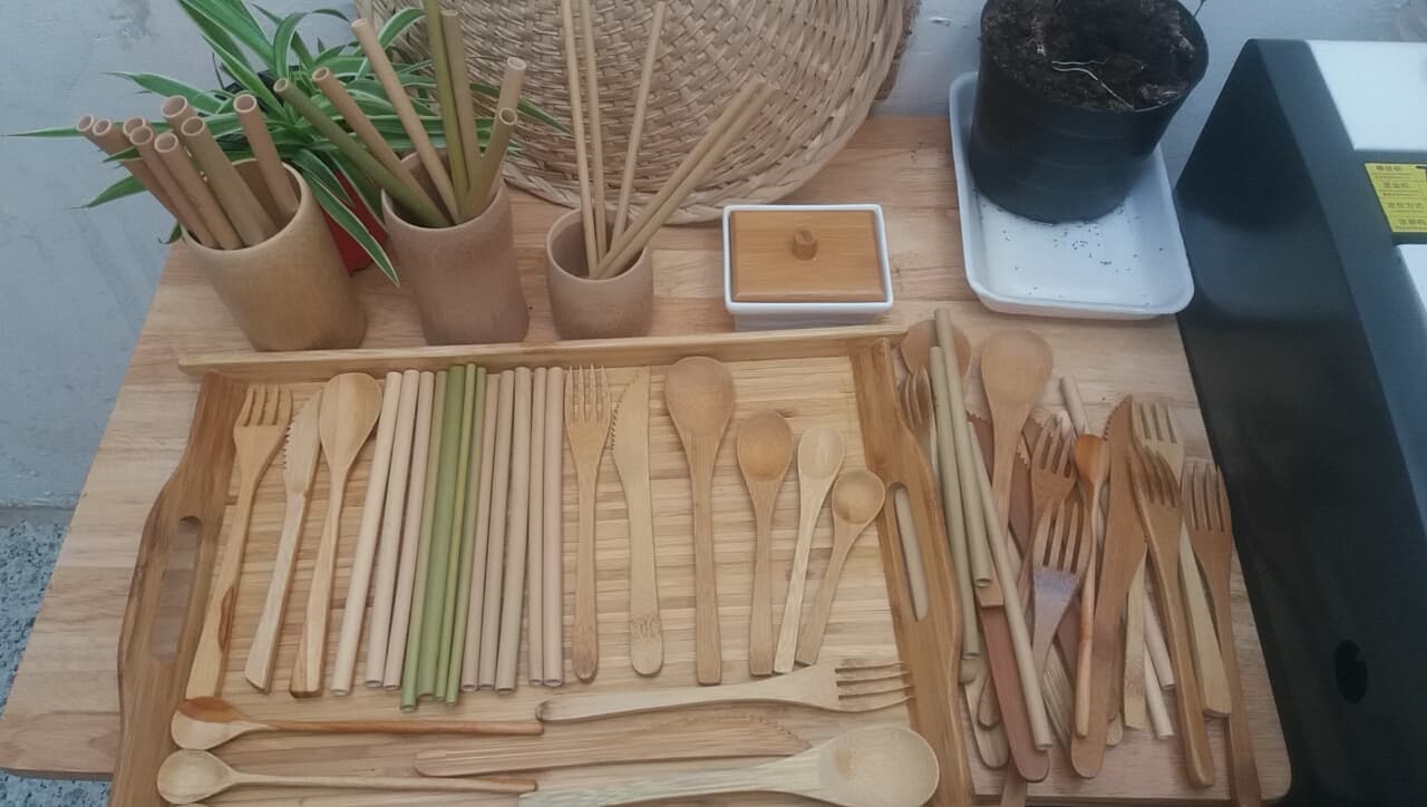 竹,木食器